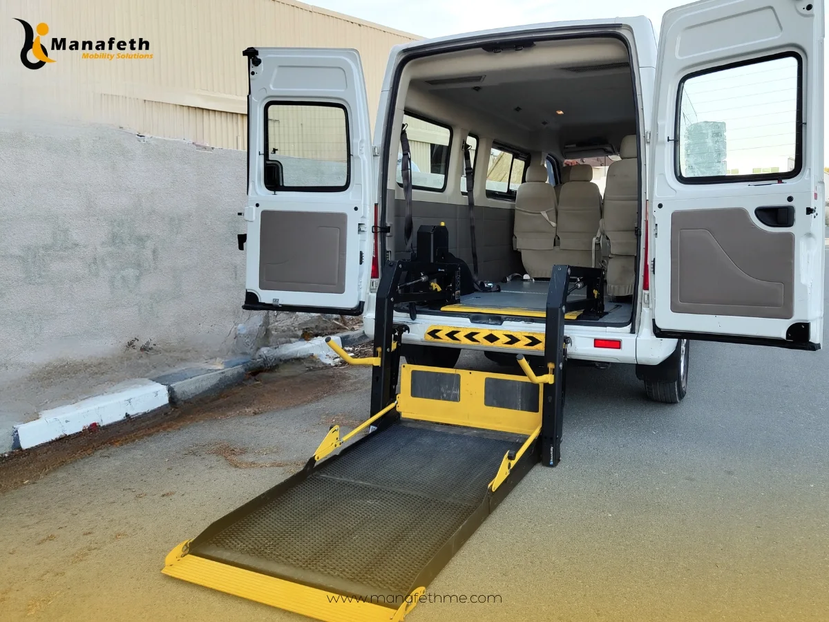 Wheelchair accessible vehicles contain ramps for Entery and Exit