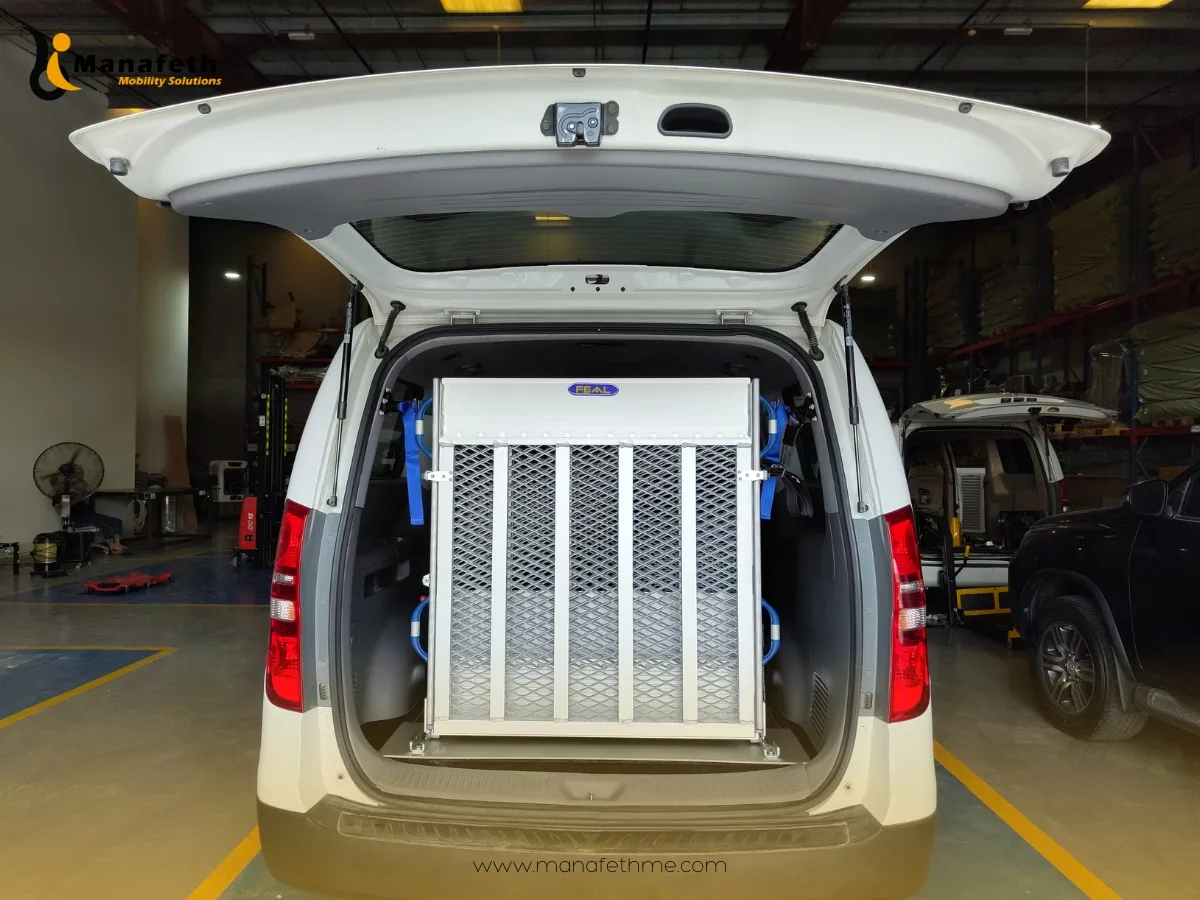 another example of wheelchair accessible vehicles with rear entry