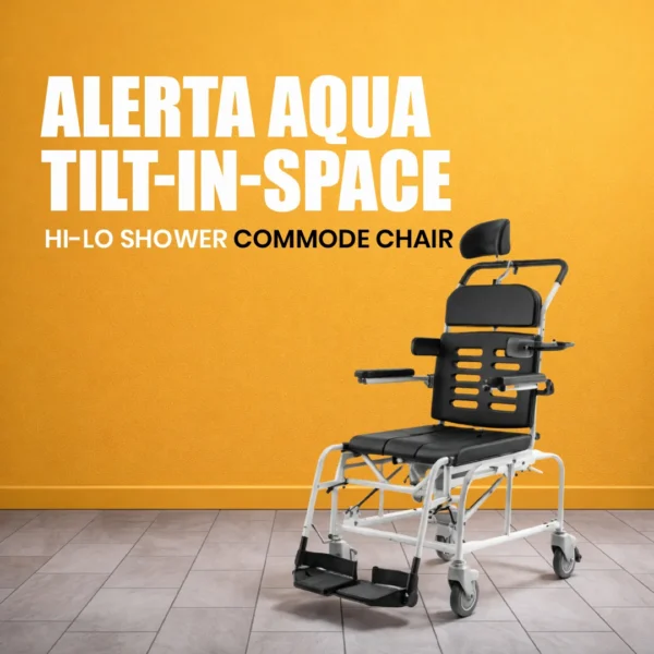 Alerta Aqua Tilt-in-Space Hi-Lo Shower Commode Chair