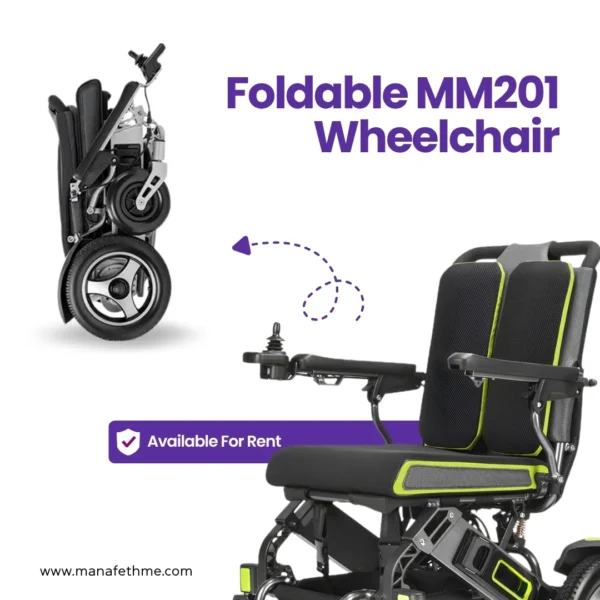 Foldable Power Wheelchair – MM201 for Rent