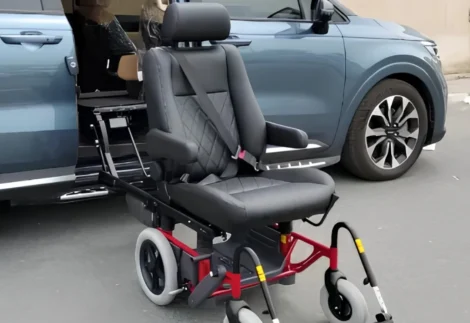Carony Classic wheelchair seat providing easy access to vehicles for disabled users