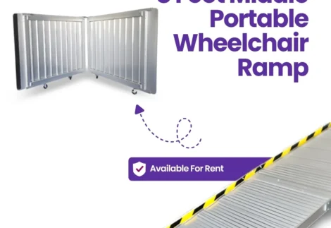 8 Feet Middle Portable Wheelchair Ramp for Rent