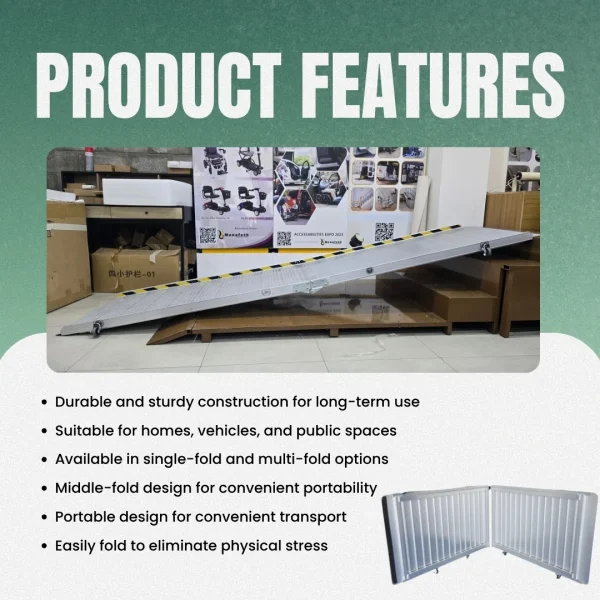 10 Feet Middle Portable Wheelchair Ramp | Manafethme