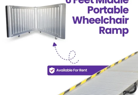 6 Feet Middle Portable Wheelchair Ramp for Rent