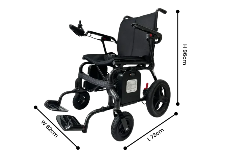 Lightweight Carbon Fiber Wheelchair (KSM-507) – Airsafe unfolded