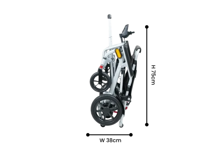 Comfortable Lightweight Power Chair – Foldable & Airsafe (KSM-603) folded