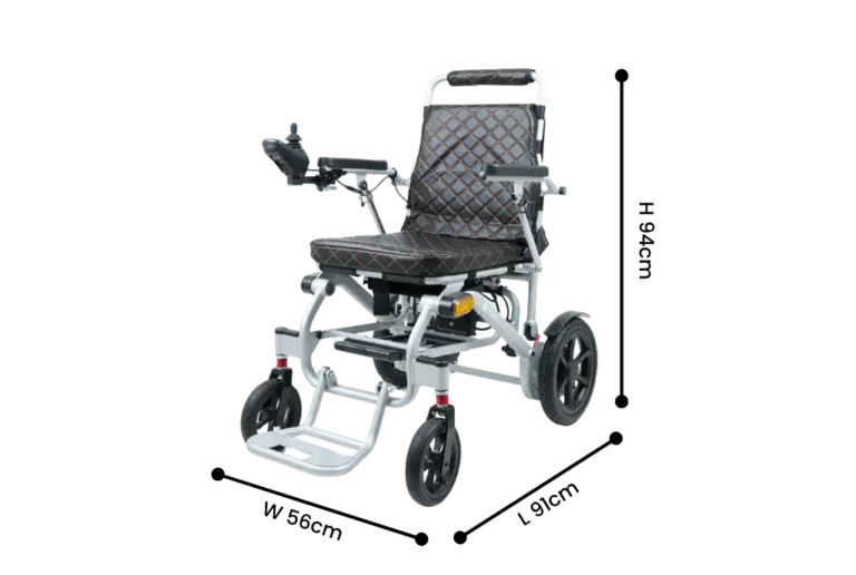 Comfortable Lightweight Power Chair – Foldable & Airsafe (KSM-603) unfolded