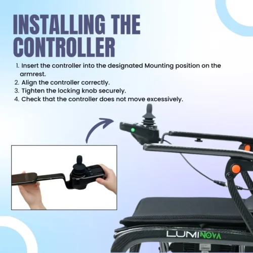 LUMI® NOVA – Portable Lightweight Carbon Fiber Motorized Wheelchair 8