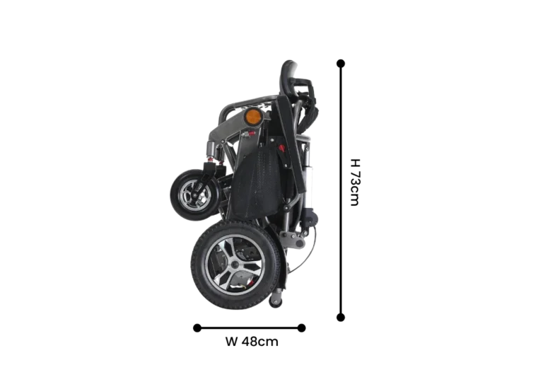Recliner Wheelchair – Thunder Auto Reclining & Folding folded
