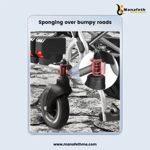 Lightest Power Wheelchair with Shock Absorbers