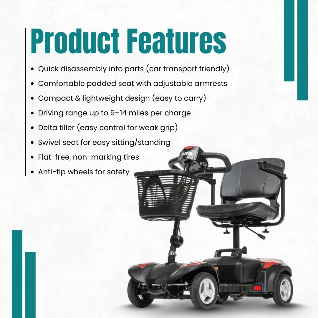 Drive Scout 4-Wheel Mobility Scooter Features