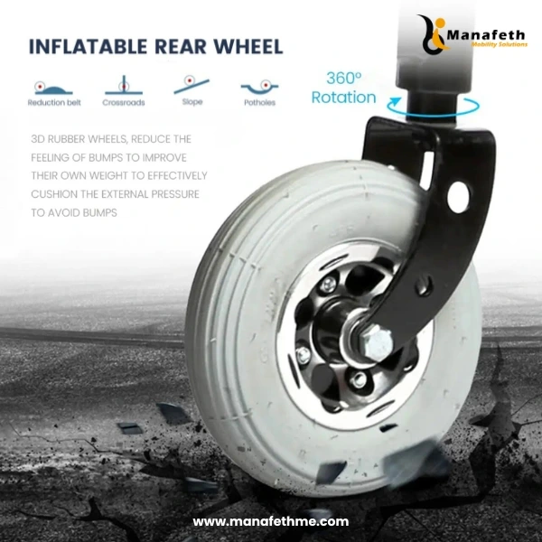 Motorized Wheelchair 311 Rear Wheel