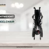 Folded Lightweight Wheelchair with Rear View