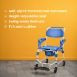 Shower Commode Chair | Anti-Slip Backrest & EVA Seat – SCAP-02 4