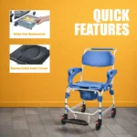 Shower Commode Chair | Anti-Slip Backrest & EVA Seat – SCAP-02 5