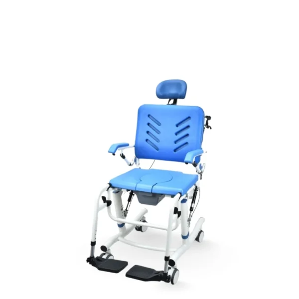 Reclining Shower Commode Chair With Adjustable Headrest - SCAT-01