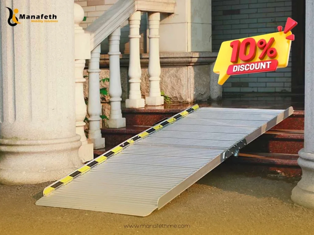 Wheelchair ramp outside home