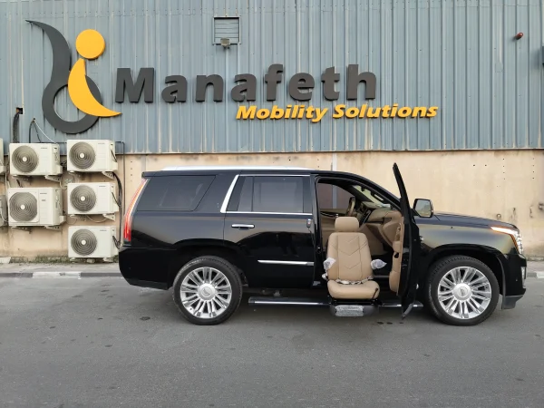 Cadillac Escalade 500 with Turny seat out view