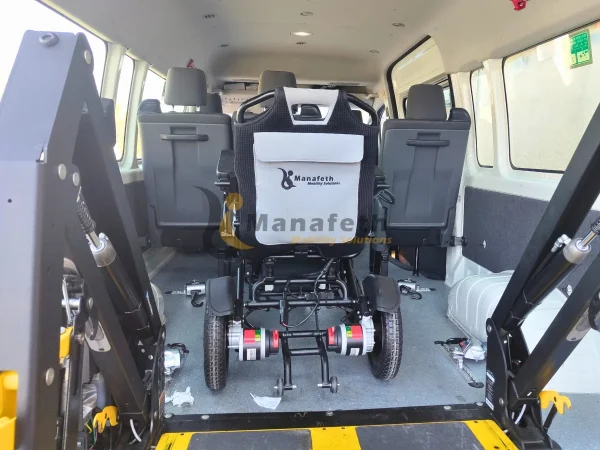 Dubai Taxi Toyota Hiace inside cabin view with wheelchair
