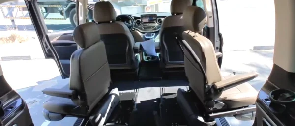 Mercedes Benz v250 with Turny seat inside view