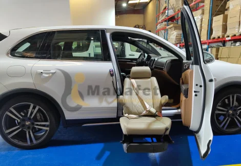 Porsche Cayenne S with Turny seat by Manafeth Mobiity UAE