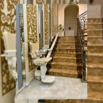 Stair lift for stairs by Manafeth Mobility in Dubai