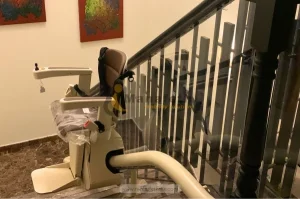 Stairlift for elderly installed by Manafeth Mobility