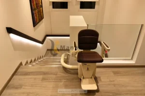 Stairlift for wheelchair users top view