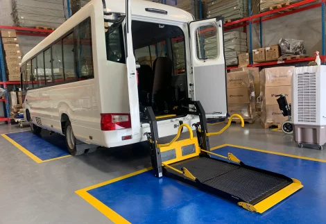 Toyota Coaster with Wheelchair lifts for eldely by Manafeth