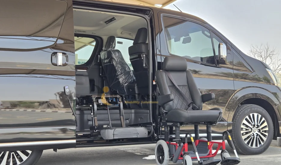 Turny Evo Seat in Toyota Granvia out with Carony side view in Dubai