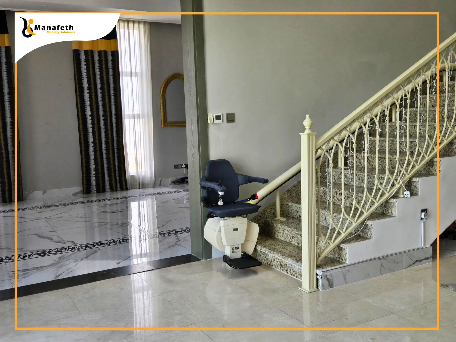 Handicare Freecurve Stairlift Installed in Al Quoz Villa