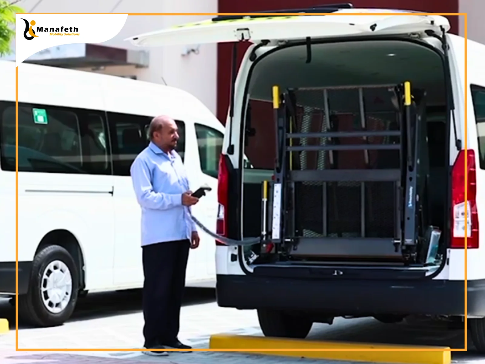 Toyota Hiace Wheelchair lift for Dubai Club for People of Determination