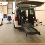 wheelchair lift in mini van for disabled