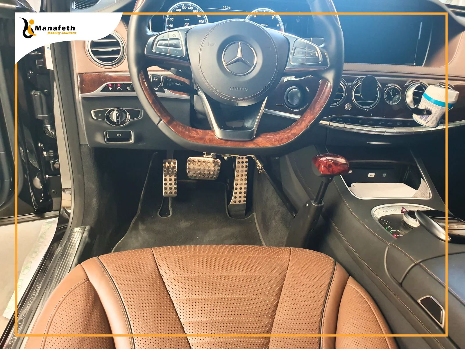 Hand Control Installed in Mercedes S-Class