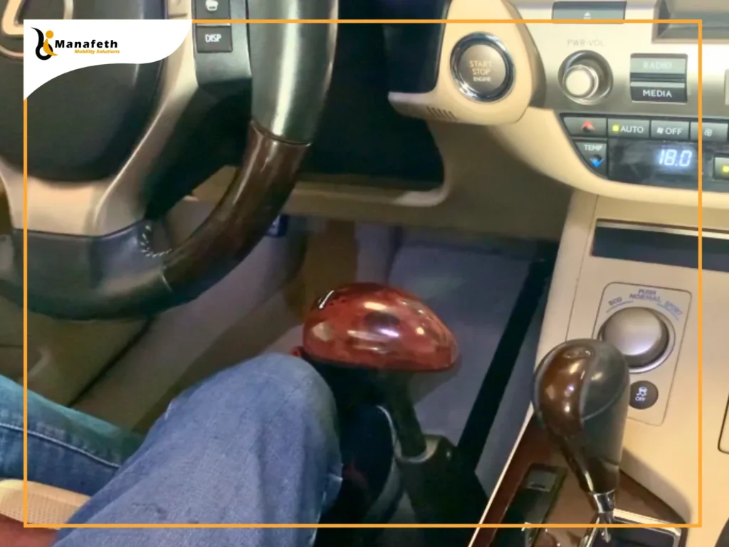 Hand control in lexus
