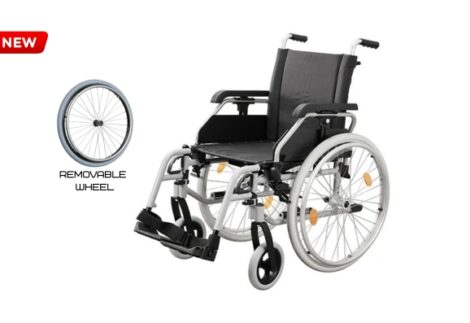 Aluminum Manual Wheelchair with Height Adjustable Handle Tube and Armrest