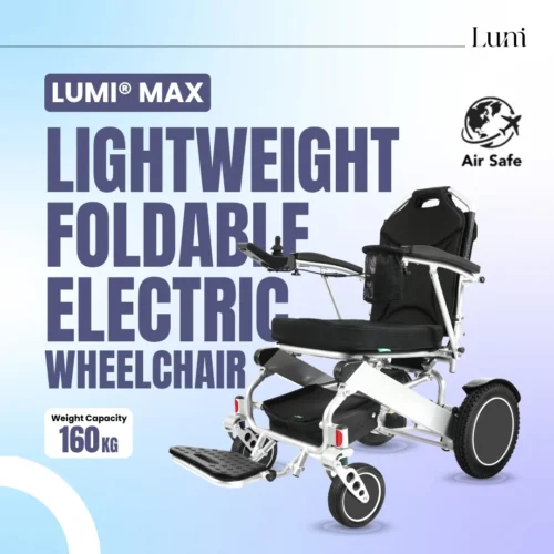 LUMI® MAX – Lightweight Foldable Electric Wheelchair