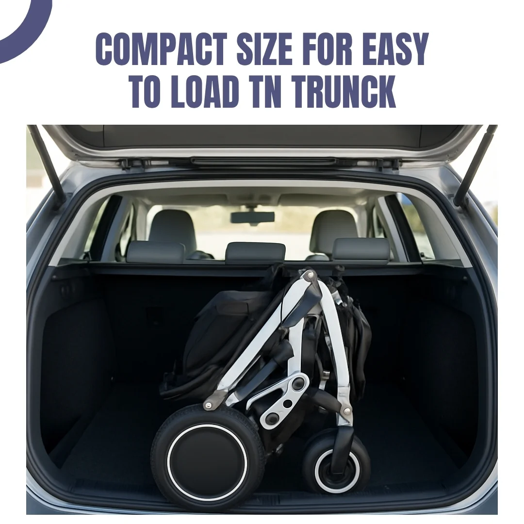 Compact size wheelchair for easy to load in trunk