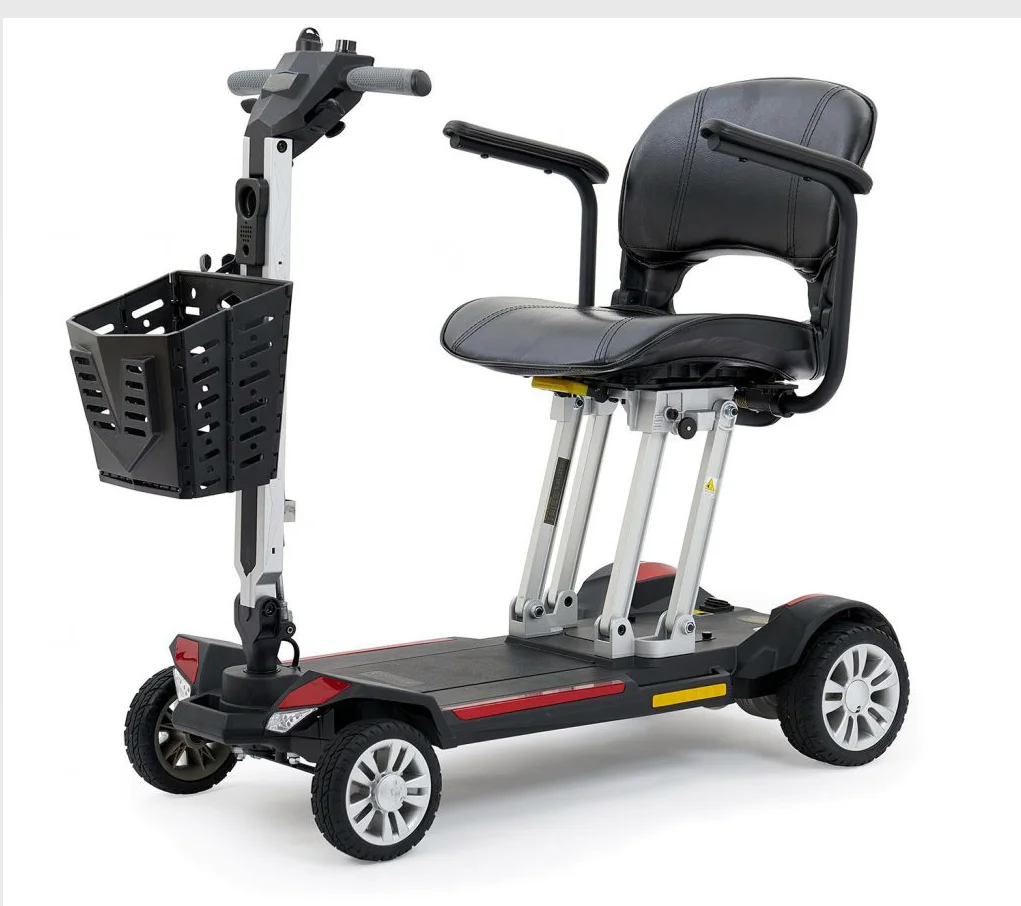 Foldable 4 wheel electric scooter