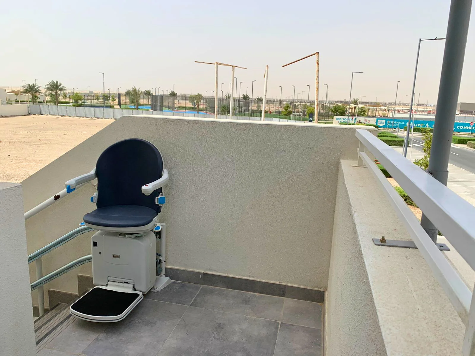 Outdoor Handicare Curved Stairlift - Dubai South
