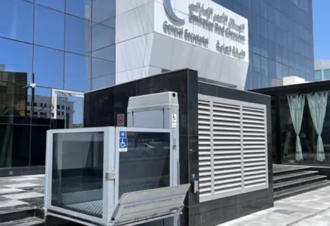 Exterior Wheelchair Lift - Red Crescent Dubai