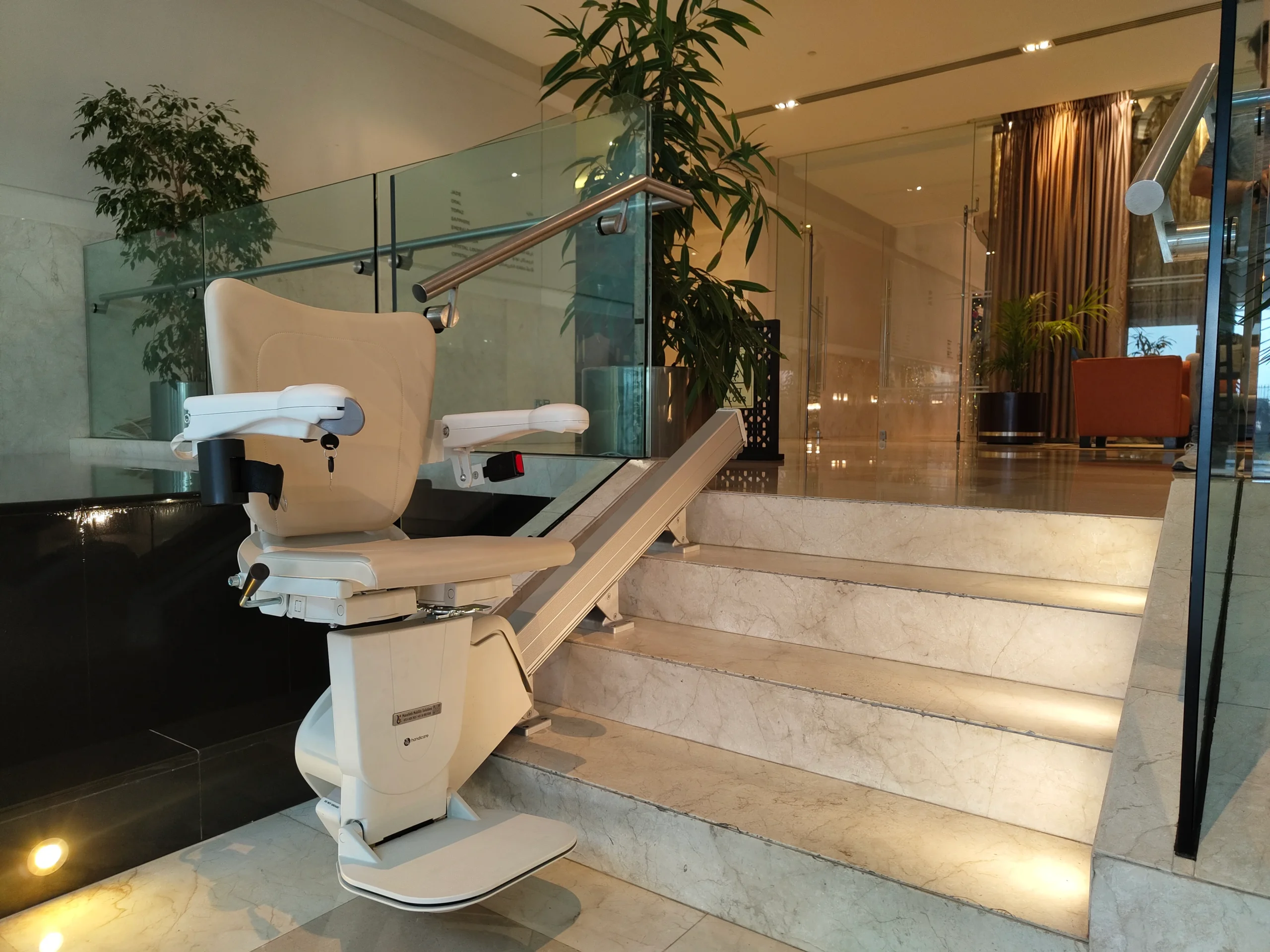 Handicare 1000 straight stairlift - Hayat Regency, Dubai