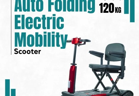 Auto folding electric mobility scooter