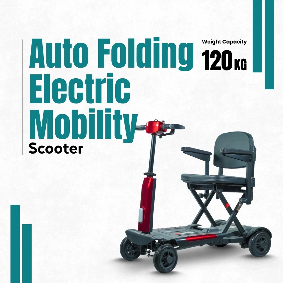 Auto folding electric mobility scooter