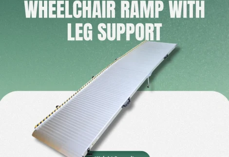 10 feet portable wheelchair ramp with leg support