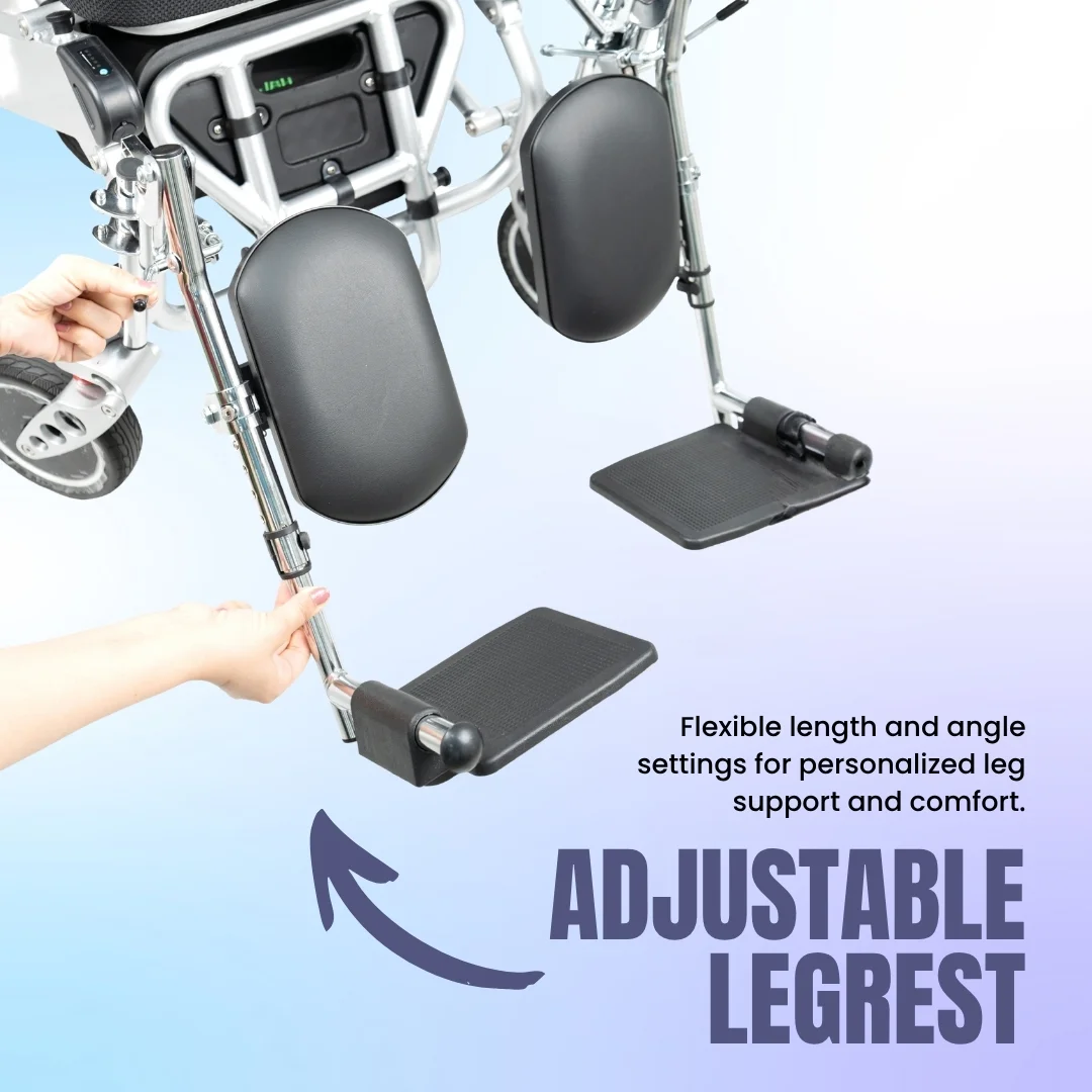 LUMI® MAX PLUS - Lightweight Foldable Wheelchair with Elevating Legrest - Image 3