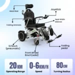 LUMI® MAX PLUS – Lightweight Foldable Wheelchair with Elevating Legrest 6