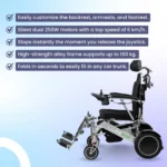 LUMI® MAX PLUS – Lightweight Foldable Wheelchair with Elevating Legrest 8