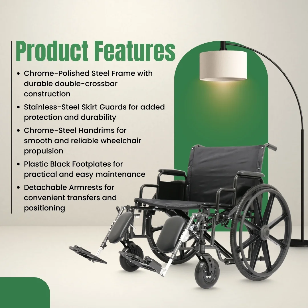 Heavy-Duty Manual Wheelchair – Titan Max