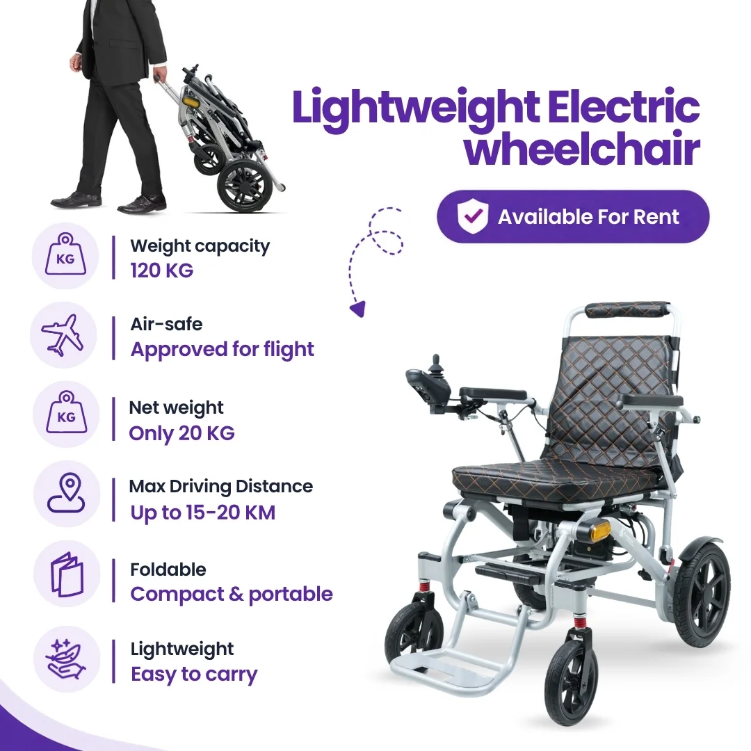 Lightweight Electric wheelchair for Rent